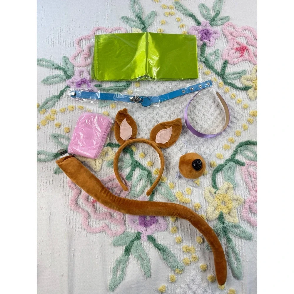 Deer Costume Set Headband Tail Collar Nose Accessory‎ Halloween